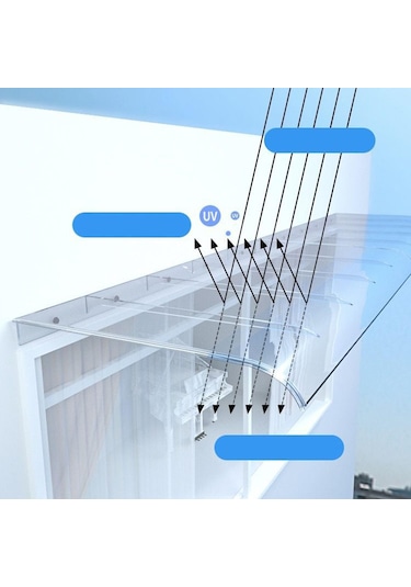 Suntek Çatı Ön Arka Için Pencere Tente Pc Dış Kapı 50x40cm-uxg 50x40cm Uxg Çok Renkli