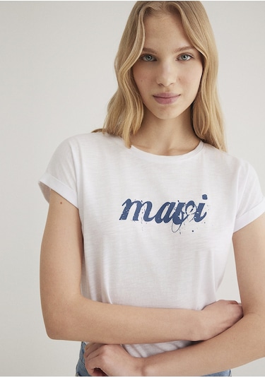 Mavi - Mavi Logo Baskılı Beyaz Tişört 166422-620 Beyaz