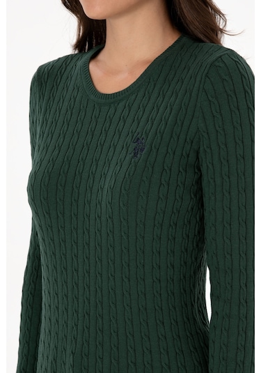 U.s. Polo Assn. Kadın Koyu Yeşil Kazak /triko 50313626-vr079 Koyu Yesıl