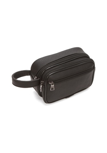 Newish Polo Erkek Bileklik Kemerli Portföy Clutch Traş Kozmetik El Çantası New344 Siyah