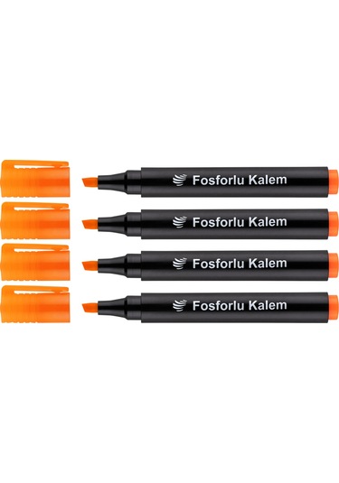 Lotte Fosforlu Kalem 4'lü Turuncu X 12 Set Diğer