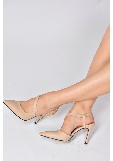 Fox Shoes Ten Sivri Burun Kadın Topuklu Ayakkabı K404910809