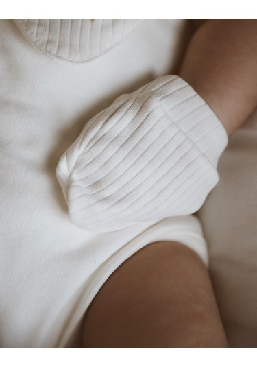 3lü Hardal-krem-beyaz Yenidoğan Eldiven Set Model 1 Çok Renkli