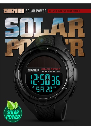 Reedark Skmeı 1405 Erkek Spor Saati - 5atm Su Geçirmez, Kronometreli, Alarmlı, Işıklı Çok Fonksiyonlu Kol Saati Siyah