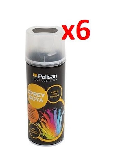 Polisan Akrilik Sprey Boya 6 400 ML Parlak Siyah