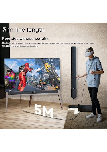 Summer Love 4 Link Sanal Gerçeklik Için Oculus Kulaklık Vr Kablosu Için 16ft 5m