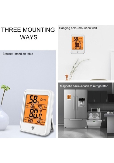 Dancemonkey Ev Ve Ofis İçin Multi-fonksiyonel Higrometre Termometre