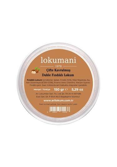 Çifte Kavrulmuş Duble Fındıklı Lokum 150 Gr