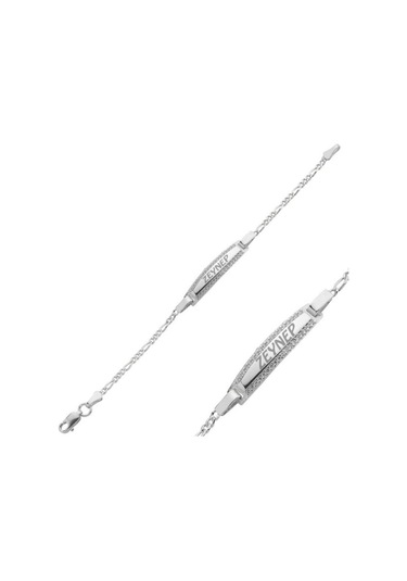 Taşlı Çocuk Bebek Künyesi İsimli Bileklik  Csb06