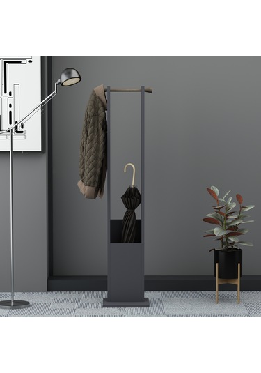 Lagomood Joline Şemsiyelik Askılık Antrasit Ceviz Antrasit - Ceviz