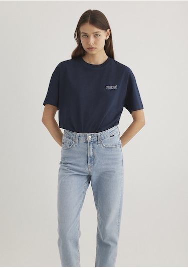 Mavi - Mavi Logo Baskılı Lacivert Tişört 1611309-70490 Lacivert