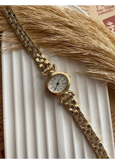Rub070 25 Mm Rubsey Retro Minimal Hasır Kordon Vintage Kadın Kol Saati Siyah