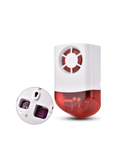 Geeroyoo Ev Alarm Sistemiyle Uyumlu Kablosuz 120db Sesli Işıkli Alarm, Dahili Pil Ve 433mhz Rf, Ev/ofis/gömlek Depoları İçin