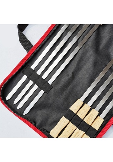 Tongxida 8 Adet Çelik İzgara, Oxford Taşıma Çantası, Renkli Bbq Aleti Seti Çok Renkli