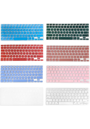 Geeksen Klavye Kılıfı Toz Geçirmez Klavye Koruyucu Film Book Air 13.3 İnç A1466/a1369 Beyaz İle Beyaz