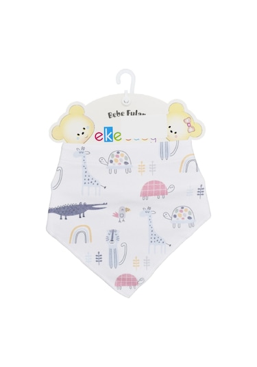 Ekebaby Penye Baskılı Fular Önlük 11980 Gri