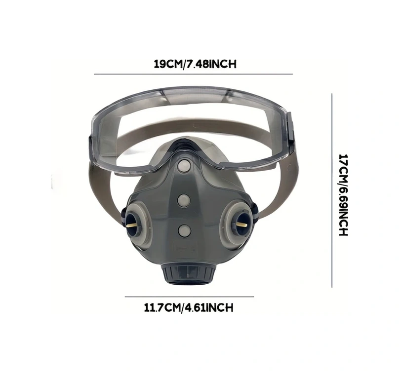 Willowhaven Toz Maskesi Yeniden Kullanılabilir Tam Yüz Koruyucu Maske Gözlüklü Endüstriyel Sprey Boya