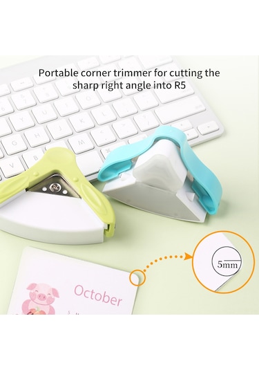 Xindoker Mini Taşınabilir Pvc Köşe Yuvarlatma Aleti - 5mm Yarıçap, Mavi Veya Yeşil Seçenekli