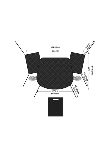 Suntek Araba Ön Cam Kar Örtüsü Buz Don Güneş Koruması 265x170x155cm