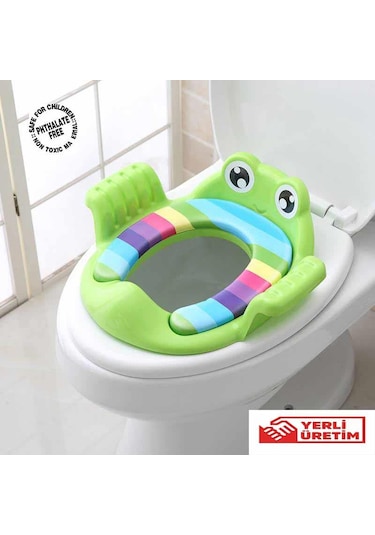 Softy Frog/kurbağa - Bebek / Çocuk Klozet Kapağı Adaptörü - Yeşil