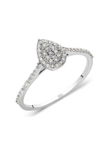 Siramücevherat Damla Yüzük - Beyaz Altın