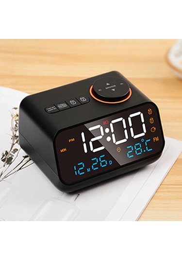 Zilinn Mordern Fm Radyo Başucu Uyandırma İçin Led Çalar Saat. Sıcaklık Termometresi Nem Higrometresi İle Dijital Masa Takvimi. Siyah-90 Çok Renki Zilinn Mordern Fm Radyo Başucu Uyandırma İçin Led Çalar Saat. Sıcaklık Termometresi Nem Higrometresi İle Dijital Masa Takvimi. Siyah-90 Çok Renki