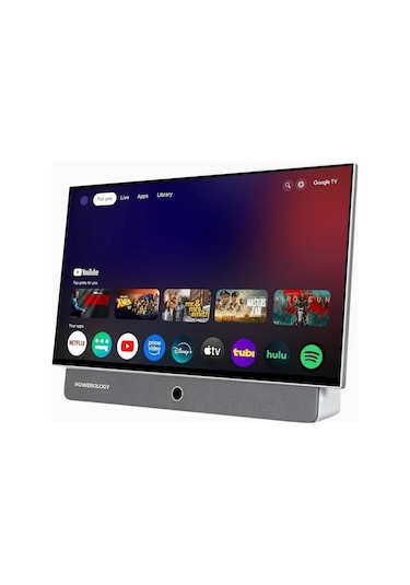 Powerology 27 Android 14 Taşınabilir Google Tv Outdoor, Beyaz Televizyon, Led Ekran
