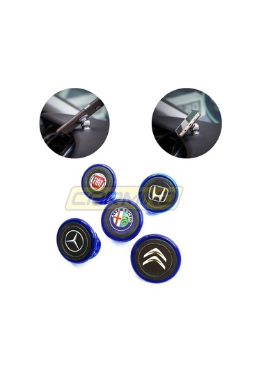 Mavi Mıknatıslı Metal Telefon Tutucu 001