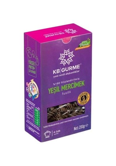 Yeşil Mercimek Fusilli Makarna 200gr