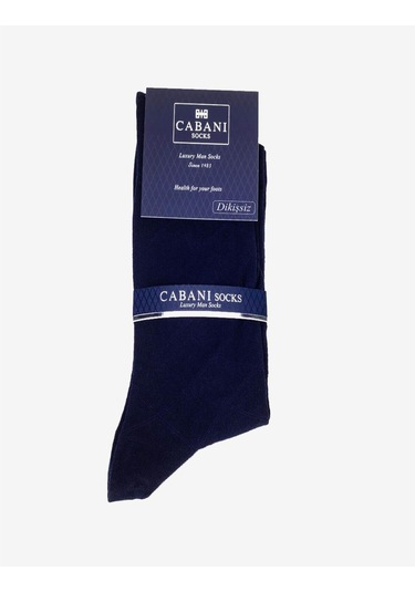 Erkek Merserize Lacivert Çorap Siyah