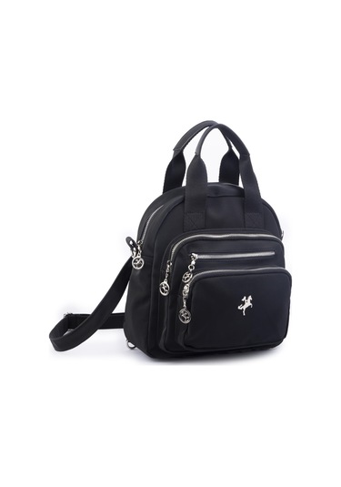 Nas Bag Kadın Çok Gözlü Dönüştürülebilir El Omuz Ve Sırt Çantası Siyah Buzzy En : 28 Cm Boy :25c M Çok Renkli