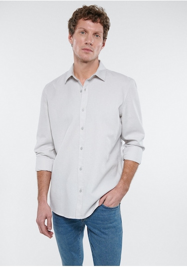 Mavi - Gri Gömlek 8810217-70080 Gri