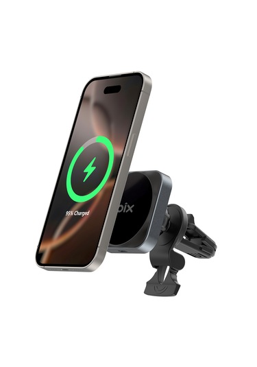 Bix Bxch10 15w Kablosuz Şarj Destekli Araç İçi Telefon Tutucu Gri