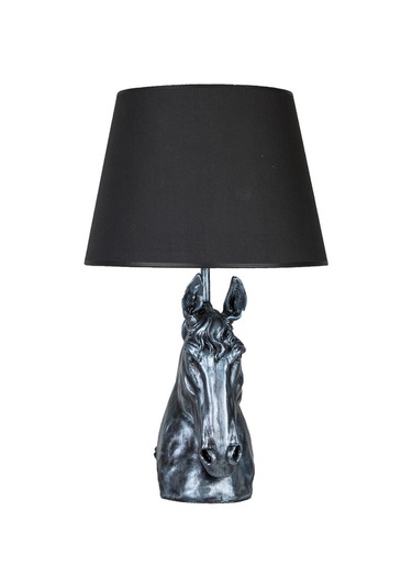 Qdec Modern Dizayn At Abajur Turkuaz Siyah Diğer