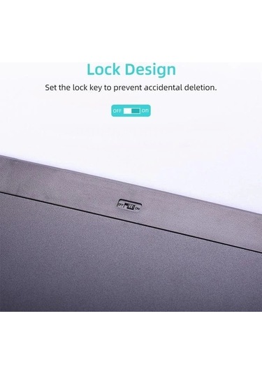 Ceylan Adam T12 Mavi Writing Tablet Lcd 12 Inç Dijital Kalemli Çizim Yazı Tahtası Diğer