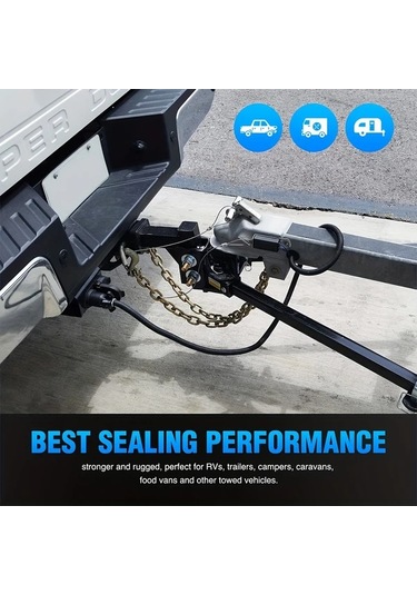 Honeybeeshop Clelo Agir Hizmet Tipi 7 Yollu Standart Karavan Romork Kablosu 243 84 Cm Pvc T Seklinde Konnektor Mavi Fisler