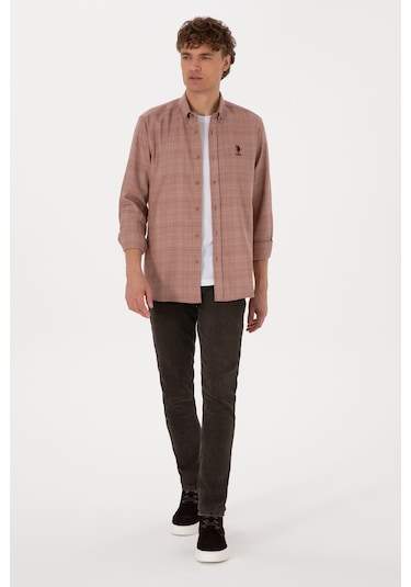 U.s. Polo Assn. Erkek Bakır Gömlek Desenli 50316640-vr182 Bakır