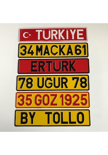 Dekor Plaka, Sari Plaka, Hediyelik Plaka, Özel Plaka 134472905