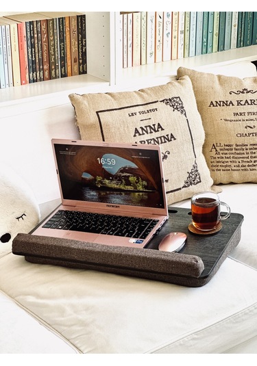 Minderli Laptop Sehpası 17.3" Antrasit