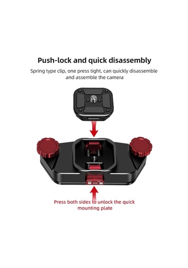 Ebitda Kamera Sırt Çantası Kayışı Hızlı Açılan Montaj Omuz Kayışı Klipsi 1/4 İnç Vidalar Alüminyum Alaşım Dslr Ildc Spor Kameraları İçin Siyah Siyah