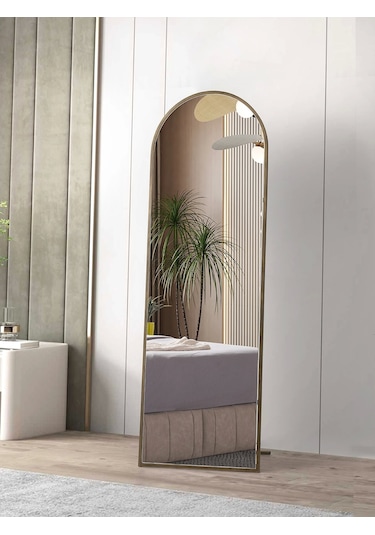 Dekoratif Boy Aynası 160cmx80cm Gold Çerçeve Gold