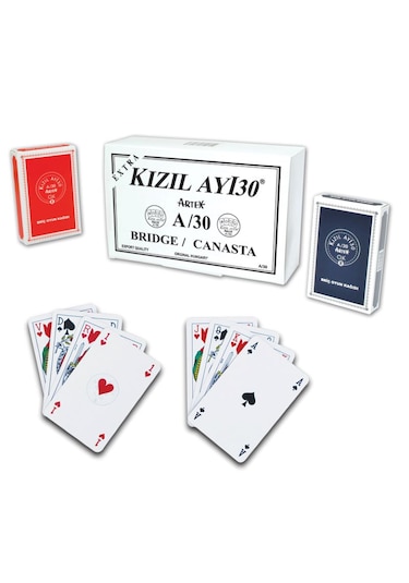 Kızılay A30 Artex İskambil Oyun Kağıdı  (1 PK=12 DESTE)