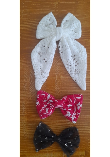 3'lü Set Toka Fiyonk Toka Klipsli Model Saç Aksesuarı