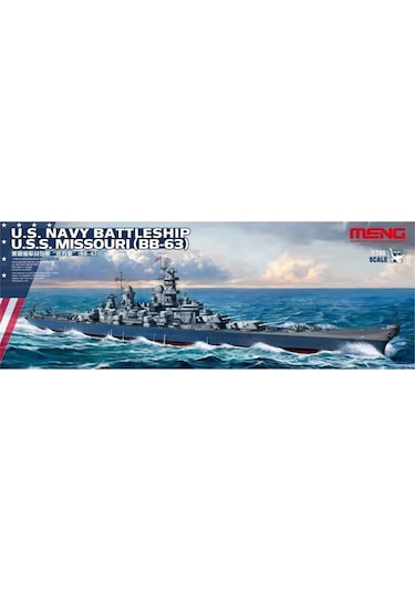 Meng Ps-004 1/700 Ölçek Amerikan U.s.s. Missouri Bb-63 Savaş Gemisi, Plastik Model Kiti
