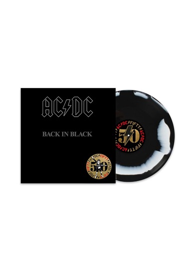Ac/dc - Back İn Black 50th Anniversary - Black & White Swirl Vinyl - Plak
