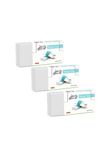 Gen-of No:20 Büyük Boy Pvc Free Beyaz Silgi 20 Adet