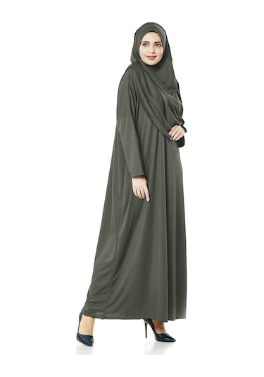 Tek Parça Namaz Elbisesi - Haki - 5015 001
