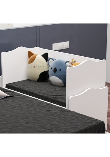 Garaj Home İnci Çekmeceli Anne Yanı Beşik + Yatak - Beyaz Beyaz