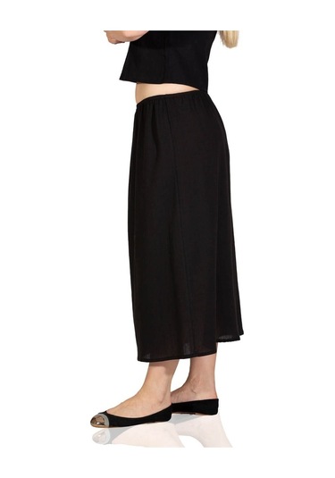 Jüpon Şile Bezi Pamuk Uzun Etek Astarı Tam Boy Jipon Siyah Syh