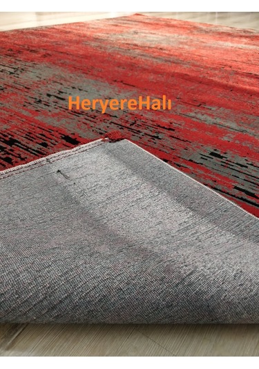 Eko Halı Sateen St 20 Kırmızı Hav Vermez Yıkanabilir Kaymaz Halı
